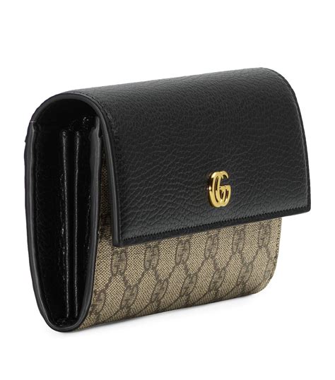 gg marmont leather continental wallet